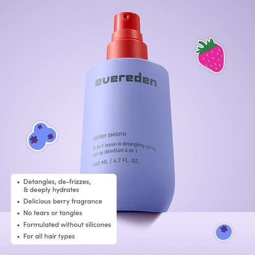 Evereden Kids Travel Set - Clean & Vegan 5-Piece Skin & Hair Care Kit with Travel Bag | Perfect Stocking Stuffer for Kids