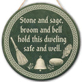 Pagan Witchy House Blessing Wooden Sign - Halloween Decor, 12x12, With Rope - Halloween Decorations, Spiritual Home Sign, Fall & Holiday Decor