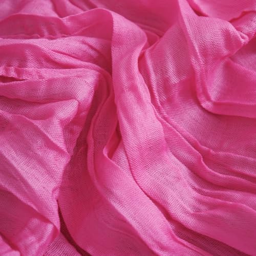 Pink Cheesecloth Table Runner Set - 12 Pieces 10FT Boho Fall Party Decor