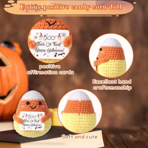 Positive Candy Corn Doll - Halloween Decorative Woolen Knitted Gift
