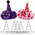 8 Pieces Witch Hat Wreath Frames - 20.9 x 22.1 Inch Halloween Decoration Set
