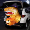 Yellow Trunk or Treat Car Decorations Kit with 4 LEDs - 3.44 FT Inflatable Halloween Decor