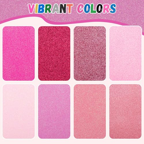 8 Pack Glitter Foam Sheets - Pink 8 x 12 Inch Craft Sheets - Variation of THIS listing