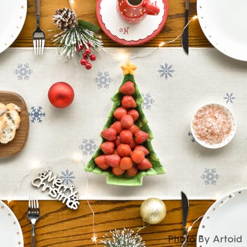 Blue Snowman Winter Table Runner 13x36 Inch Home Decor - Artoid Mode