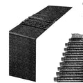Black Sequin Table Runner 12x108 Inches - Pack of 10 for Party Decor
