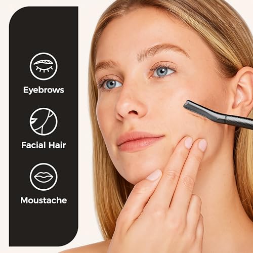 Eyebrow Razor for Women & Men - Precision Cover, Black