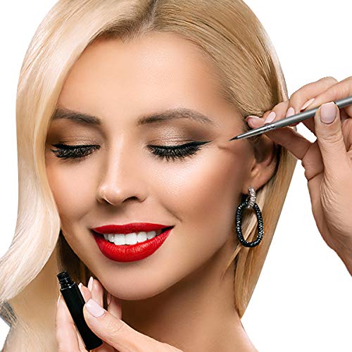 Eyeliner Brush Set for Precise Winged Looks - Fine Angled & Flat Applicators