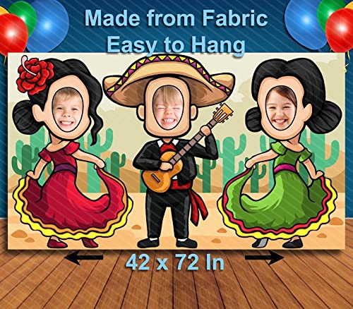 Mexican-Themed Party Photo Booth Cutout Banner - 42x72 Inch Decor