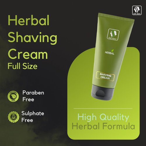 Skull Shaver Herbal Shaving Cream - Hydrates Skin - Suitable for All Skin Types - Prevents Post-Shave Irritation - Plant-Based Formula - Menthol Cooling - Paraben-Free