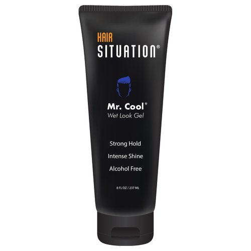 Mr. Cool Hair Gel - Strong Hold & High Shine | Anti-Humidity, Alcohol-Free, 8 Fl Oz
