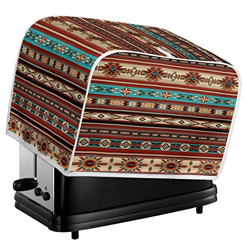 Southwestern Toaster Cover 2 Slice Wide Slot Dust Protector - Boho Aztec Style S - ZFRXIGN