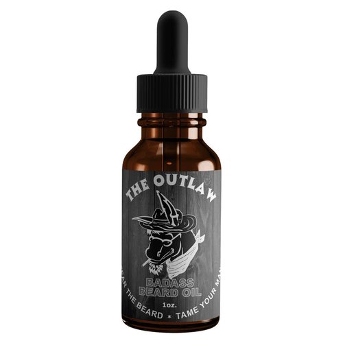 Badass Beard Care Beard Oil - The Outlaw Scent | All-Natural Formula for Soft, Healthy Beards - 1 oz