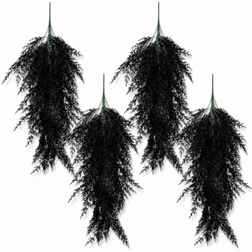 Black Teardrop Swags 4 Pack - Halloween Gothic Outdoor Decor, 32 Inch