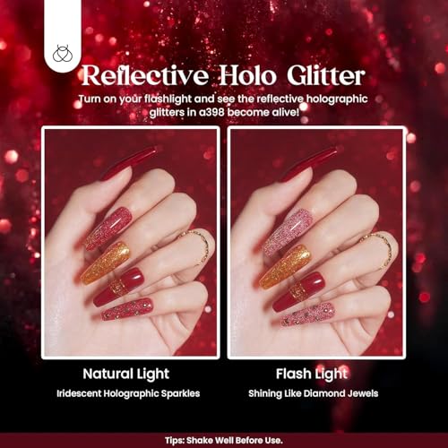 Beetles Gemstone Party Cat Eye Gel Nail Polish Set - 20 Colors Fall Glitter