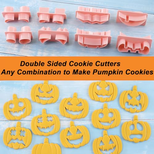 Halloween Cookie Cutter Set 3D Pumpkin Shape with Variation K - DIY Baking & Decoration