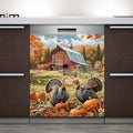 Magnetic Dishwasher Front Cover Sticker - Turkey Pattern, 23 x 26 Inches - Variation 2