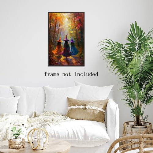 Halloween Wall Art Witch Poster 16x24 Unframed Gothic Dark Academia Decor - Style 2