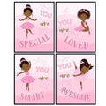 Black Girl Nursery Wall Decor 11x14 Inch Print - Black Girl Magic Inspirational Artwork - Pink Girls Room Wall Art - Variation 1