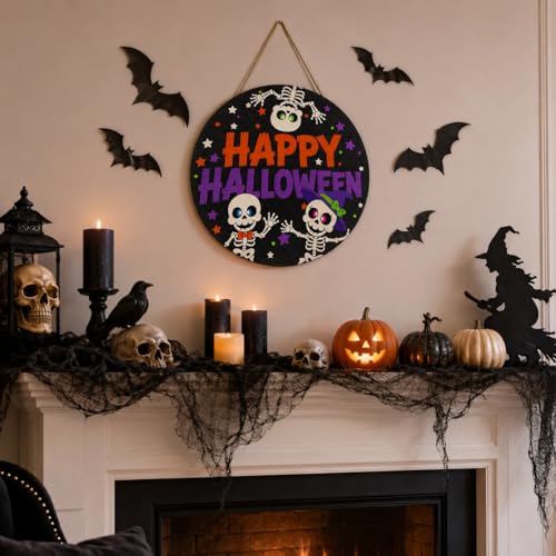 Halloween Door Decorations - Black Cutout Halloween Decor for Door - Festive & Fun
