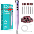 COSLUS C50 Portable Cordless Nail Drill with 12 Speeds & LED Display - Purple