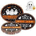 Halloween Paper Plate & Bowl Set - Ghost Themed Disposable Tableware for Party, 50 Pieces - Variation: Halloween