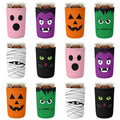 Halloween Coffee Sleeve Set - Reusable Insulators for 22-24 oz Cups - Spooky Designs