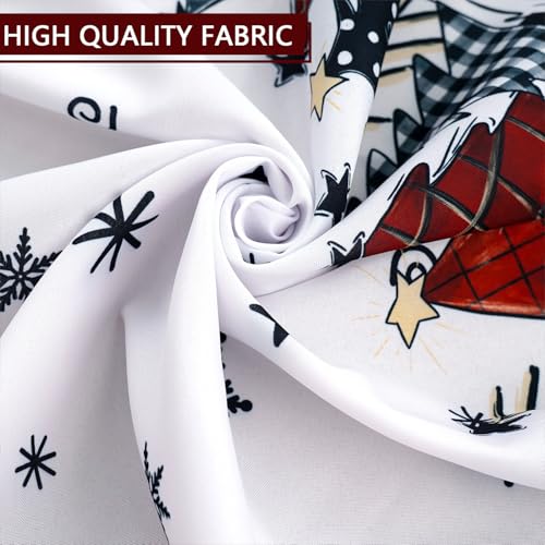 Roszwtit Christmas Tree Oval Tablecloth 60x120 Inches - Holiday Home Decor - Variation 03