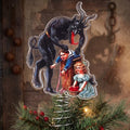 Krampus Christmas Tree Topper - Gothic Acrylic Holiday Ornament, 11 Inch