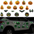 Halloween Car Magnets Set - 18 Luminous Magnetic Stickers for Decorations