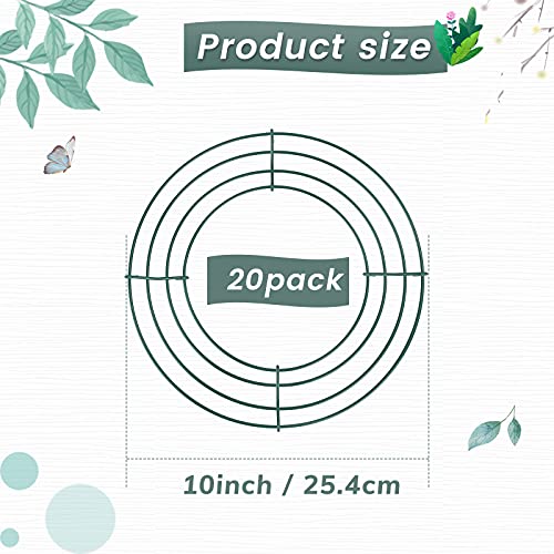 10 Inch Christmas Wire Wreath Frame - Metal Garland Wreath Form for DIY Crafts & Decorations