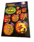 Halloween Pumpkin Carving Pattern Booklet with Intricate Designs - 8 Patterns