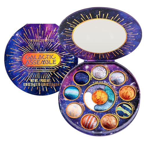 Galactic Eyeshadow Palette - Solar System Inspired Metallic Shades for Creative Makeup