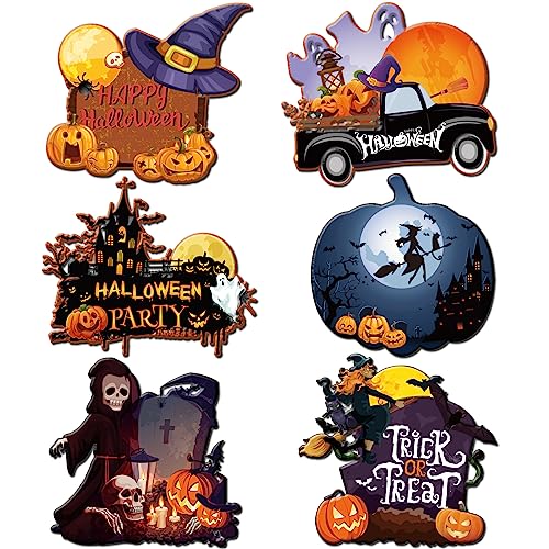 Gnomes Halloween Placemats Set of 6 Waterproof Plastic Table Mats