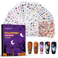 Halloween Nail Stickers 3D Ghost Skull Spider Pumpkin Nail Art Decals - 30 Sheets