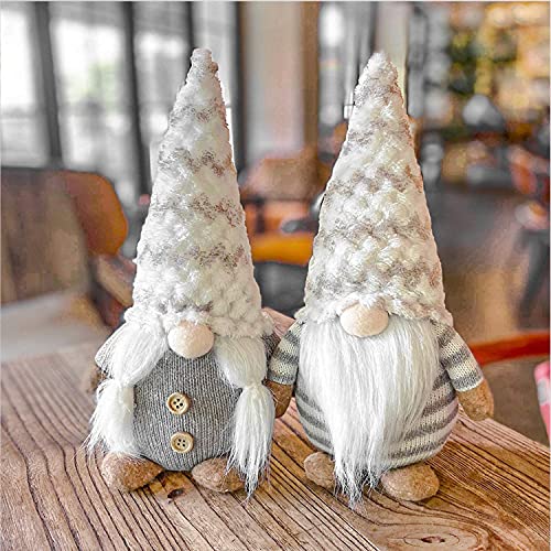 Faceless Christmas Gnome Decorations Ww-6, 2 Pack Handmade Plush Santa Gnomes for Holiday Decor