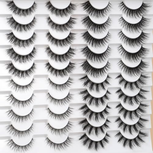 False Eyelashes Fluffy Cat Eye Lash Strips Set - 4 Styles, Natural & Reusable
