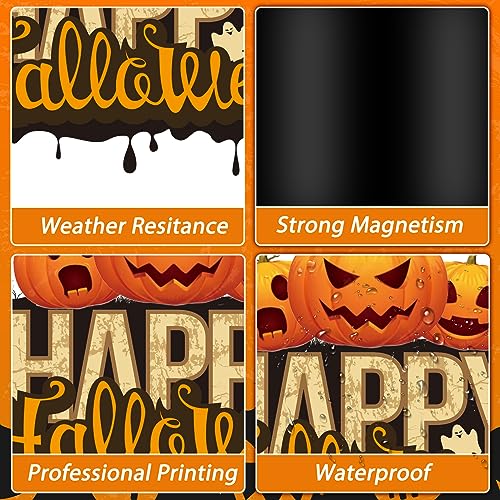 Halloween Refrigerator Magnets Set with Pumpkins Ghosts and Skulls - 24 Pieces