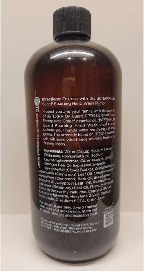 doTERRA On Guard Foaming Hand Wash - 16 oz | Includes 2 Convenient Dispensers for Easy Use