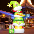 6 Ft Outdoor Inflatable Christmas Tree with LED Lights - Merry Christmas Tree Variation