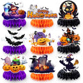 Halloween Honeycomb Centerpieces Set - 9 Festive Table Decorations for Parties