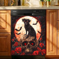 Halloween Dog Skull Dishwasher Magnet Cover - 23x26 Inch Kitchen Decor, Magnetic Refrigerator Sticker - Variation: Skull Dog