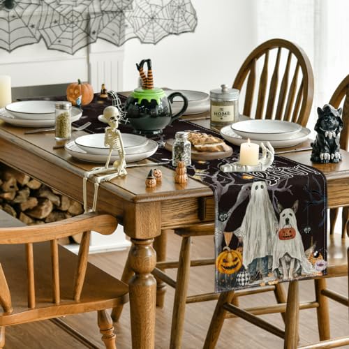 Artoid Mode Halloween 13x72 Inch Table Runner Black Home Party Decor