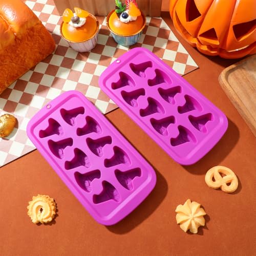 Halloween Witch Hat Silicone Mold - Gummy, Chocolate & Cookie Cutter Set