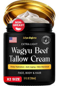 Non-Greasy Beef Tallow for Skin & Hair Growth 5OZ Shea Butter, Vitamin E, Niacinamide, Whipped Grass Fed Beef Tallow for Face Moisturizer Cream, Lotion for Women & Men, Anti-Aging Face Moisturizer