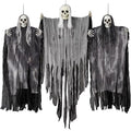 Halloween Hanging Grim Reaper Decorations - 3 Pack, 31.5 & 53 Inches, Outdoor Spooky Props