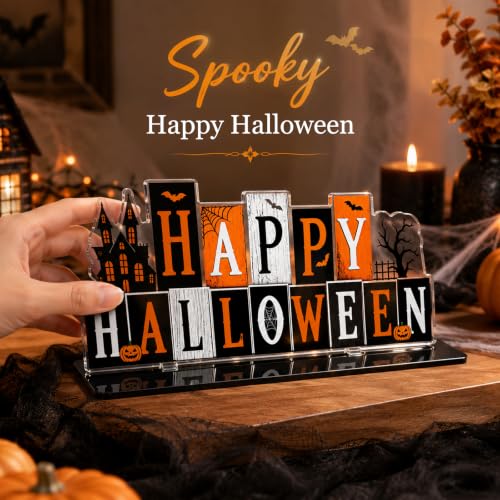 Happy Halloween Sign Indoor Decorations for Office & Home Festive Decor