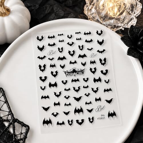 Halloween Nail Stickers for Nail Art Scary Bat Design - Halloween Style 2