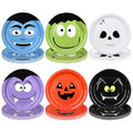 48 Pcs Halloween Paper Plates Set - Disposable Party Dinnerware with Pumpkin, Ghost, Skeleton, Bat & Cat Designs - 9 Inch