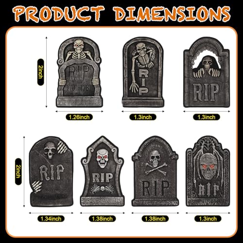 Halloween Cupcake Toppers Set - Novelty Graveyard Cake Decorations 100 pcs