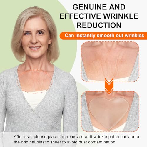 LABOLOW Chest Wrinkle Pads - 3-Pack Reusable Ant-Wrinkle Silicone Patches for Skin Firming,Silicone Patches Smoothing & Hydration & Skin Tightening Overnight Chest Pads (Lasts Up to 3 Months) s1